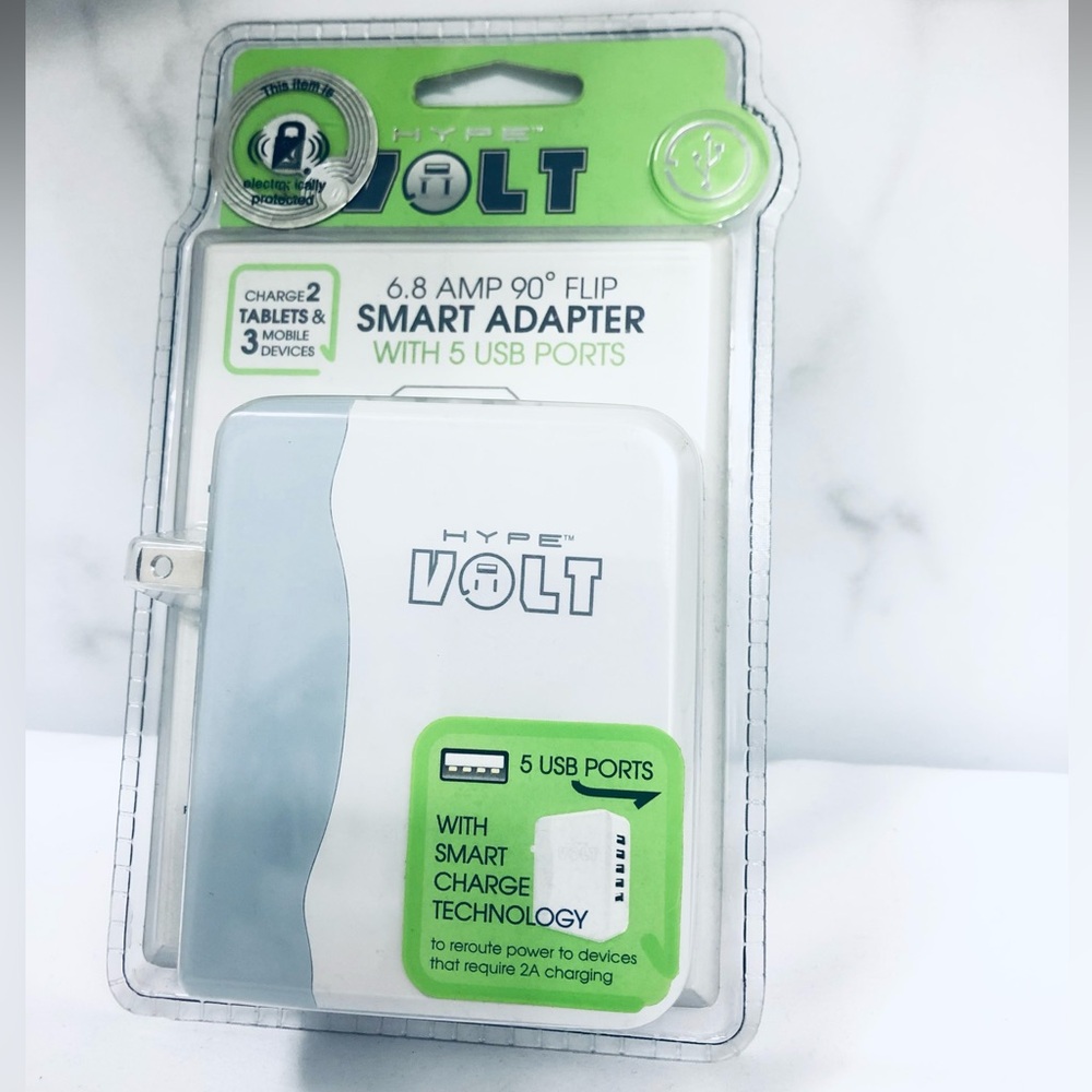 Smartphone Tablet Power Station 5 USB Port Wall Charger Outlet surge Protector